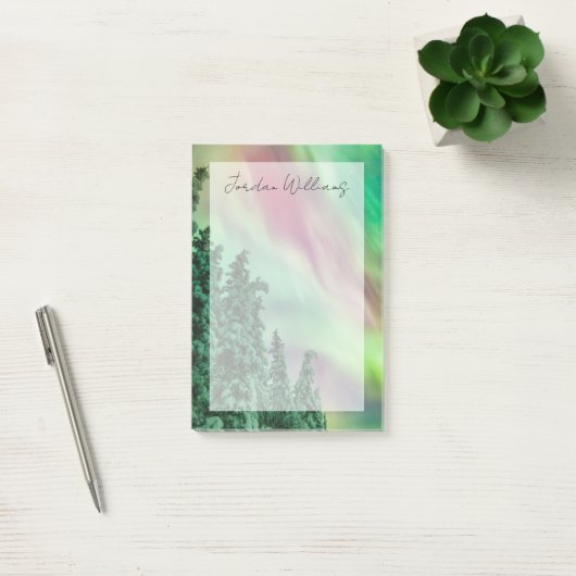 Nordlichter | Winter in Glennallen, Alaska Post-it Klebezettel (Büro)