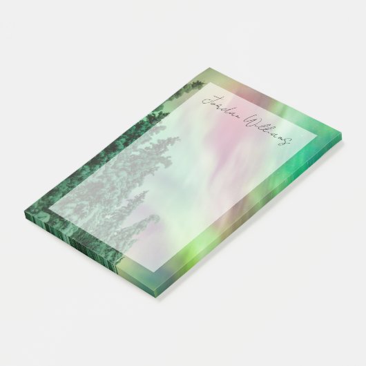 Nordlichter | Winter in Glennallen, Alaska Post-it Klebezettel (angewinkelt)