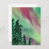 Nordlichter | Winter in Glennallen, Alaska Postkarte (Vorne/Hinten)
