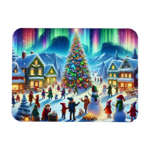 Nordlichter Winterweihnachtsfeier Magnet