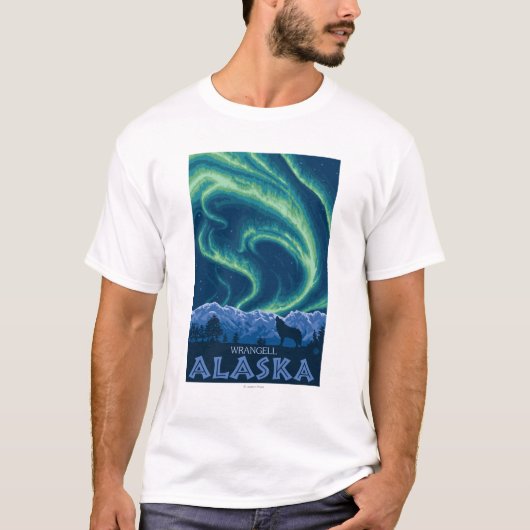Nordlichter - Wrangell, Alaska T-Shirt (Vorderseite)