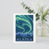 Nordlichter - Yukon, Alaska Postkarte (Stehend Vorderseite)
