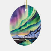 Nordlichtfarbe Keramik Ornament (Rechts)