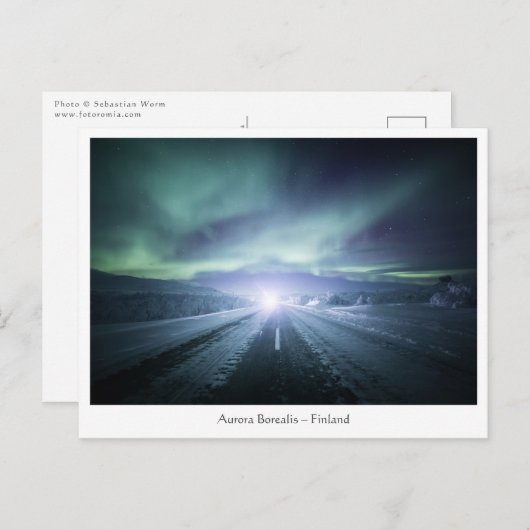 Nordlichtfinnland Postkarte (Vorne/Hinten)
