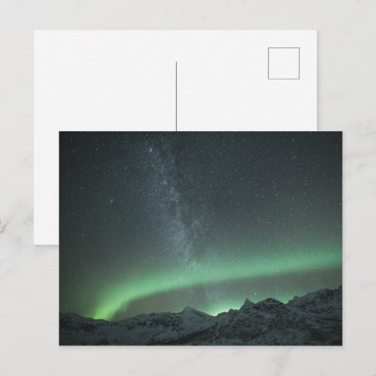 Nordlichtgalaxie Postkarte (Vorne/Hinten)