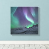 Nordlichtgebirge Leinwanddruck (Insitu (Holzboden))