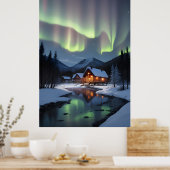 Nordlichtkabine Poster (Küche)