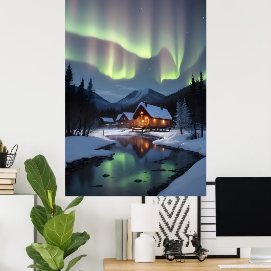 Nordlichtkabine Poster (Heimbüro)