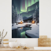 Nordlichtkabine Poster (Küche)