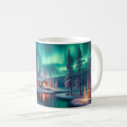 Nordlichtkulisse Kaffeetasse (VorderseiteRechts)