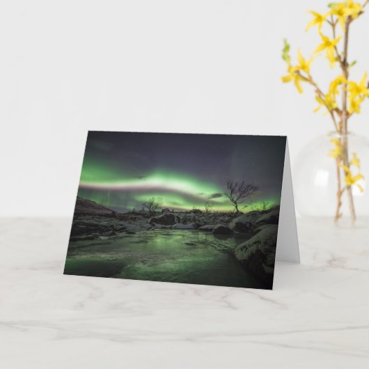 Nordlichtlandschaft Karte (Gelbe Blume)