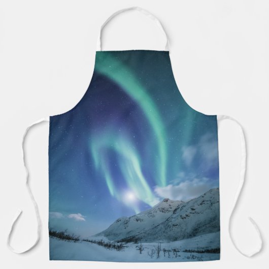 Nordlichtlandschaft Schürze (Vorderseite)