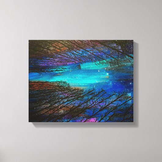 Nordlichtmalerei Leinwanddruck (Vorderseite)