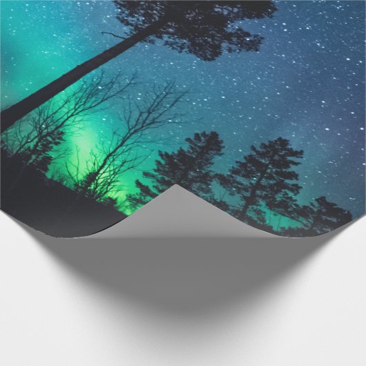 Nordlichtwald Geschenkpapier (Ecke)