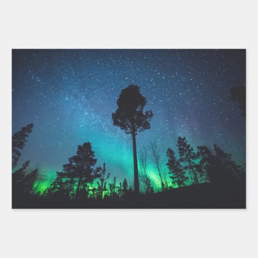 Nordlichtwald Geschenkpapier Set (Vorderseite 3)