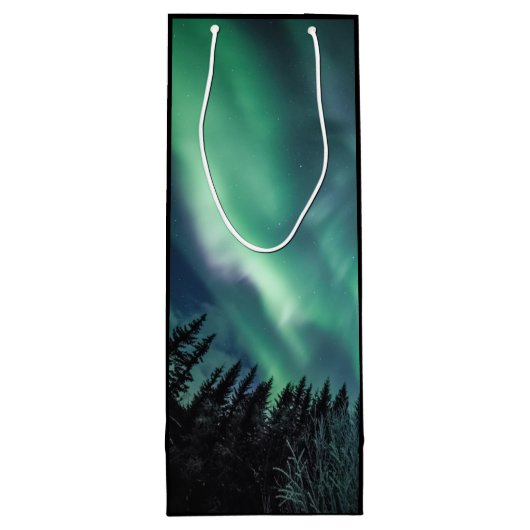 Nordlichtwald Geschenktüte Für Weinflaschen (Rückseite)