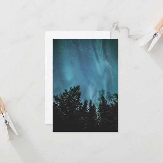 Nordlichtwald Karte (Vorderseite/Rückseite Beispiel)