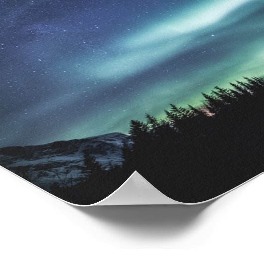 Nordlichtwald Poster (Ecke)