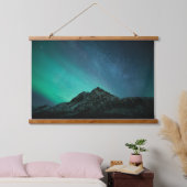 Nordlichtwald Wandteppich Mit Holzrahmen (Schlafzimmer)