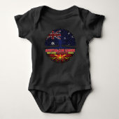 Nordmakedonien - Australien Baby Strampler (Vorderseite)