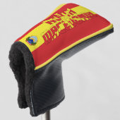 Nordmakedonien Flaggenschlager Wunderschöner Patri Golf Headcover (3/4 Vorderseite)