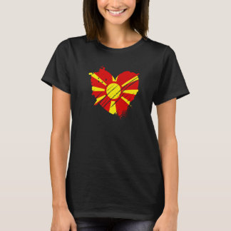 Nordmakedonische Flagge I Liebe DNA Nordmakedonien T-Shirt