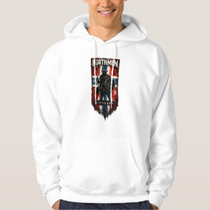 Nordmannen Wikinger Krieger Norwegische Flagge Hoodie