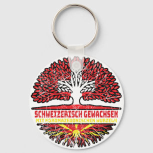 Nordmazedonien Nordmazedonier Schweizer Schweiz Schlüsselanhänger