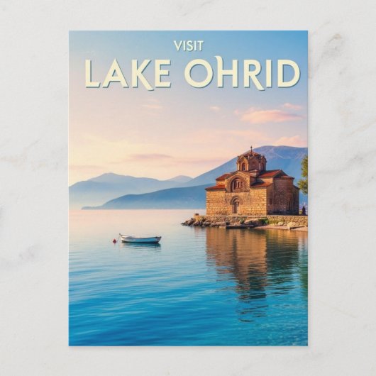Nordmazedonien Ohridsee Reise Postkarte (Vorderseite)