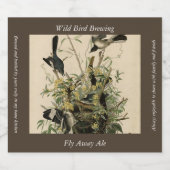 Nordmockvogel, Audubons Vögel in Amerika Bierflaschenetikett (Einzelnes Label)