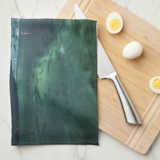 Nordnorwegische Aurora-Nacht Geschirrtuch (Viertel Falte)