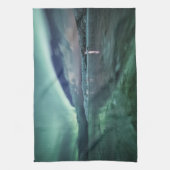 Nordnorwegische Aurora-Nacht Geschirrtuch (Vertikal)