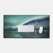 Nordnorwegische Aurora-Nacht Schreibtischunterlage (Tastatur & Maus)