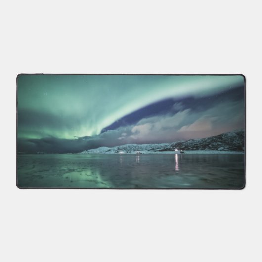 Nordnorwegische Aurora-Nacht Schreibtischunterlage (Vorderseite)
