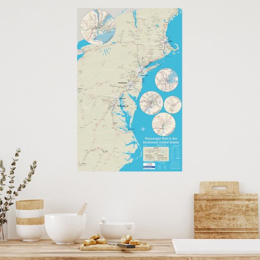 Nordost-Eisenbahnkarte Version 2.0 - 12.10.2014 Poster (Küche)