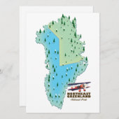 Nordost-Grönland-Nationalpark-Karte (Vorne/Hinten)