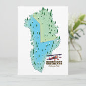 Nordost-Grönland-Nationalpark-Karte (Stehend Vorderseite)