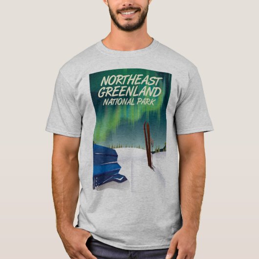 Nordost-Grönland-Reiseplakat T-Shirt (Vorderseite)