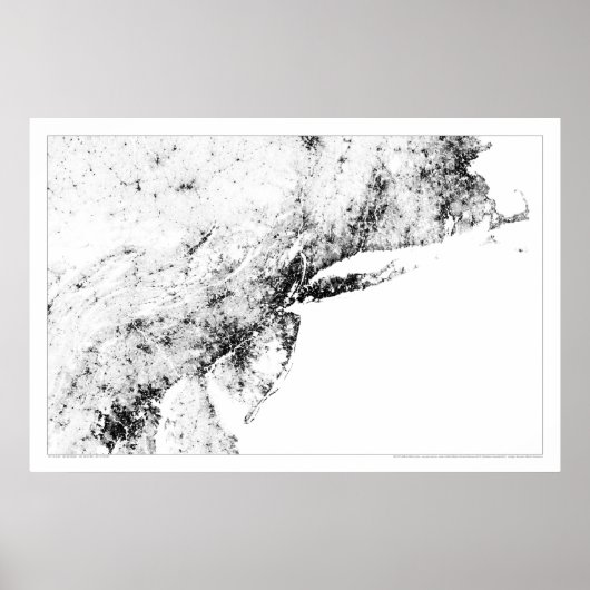 Nordost Korridor Census Dotmap Poster (Vorne)
