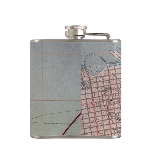 Nordost-San Francisco Topografische Karte Flachmann (Rückseite)