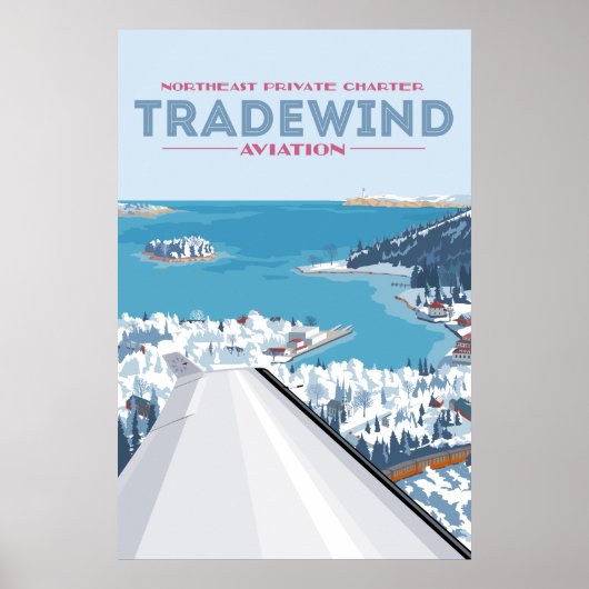 Nordost-Winter-Tradewind-Luftfahrtposter Poster (Vorne)