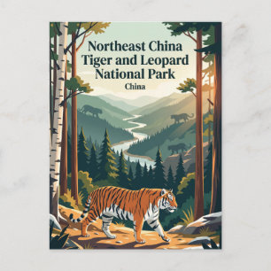 Nordostchina-Tiger- und Leoparden-Nationalpark Postkarte