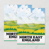 Nordostengland Reiseplakat. (Vorne/Hinten)