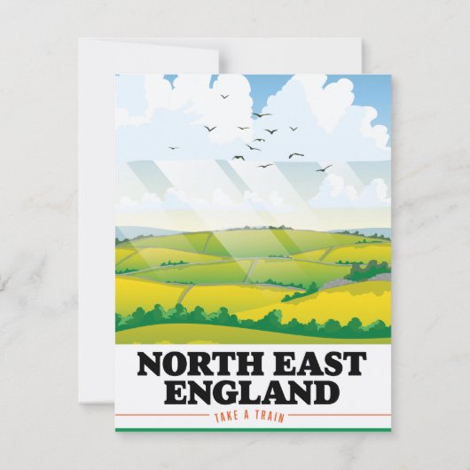 Nordostengland Reiseplakat. (Rückseite)