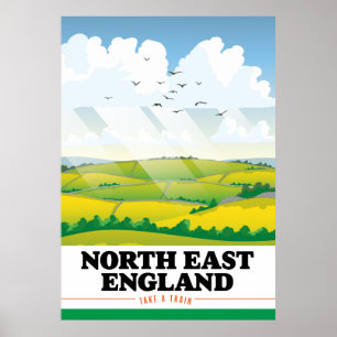 Nordostengland Reiseplakat. Poster