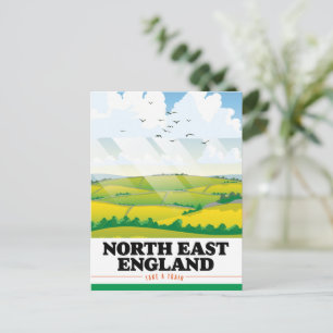 Nordostengland Reiseplakat. Postkarte