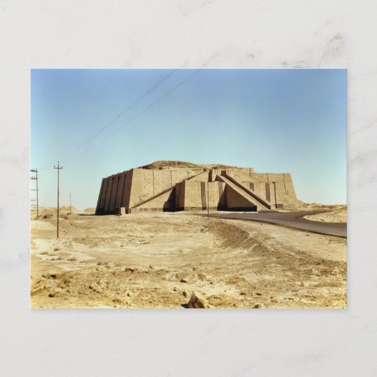 Nordöstliche Fassade des Zickgurats, um 2100 v. Ch Postkarte (Vorderseite)