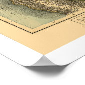 Nordpazifikbahn Karte 1871 Poster (Ecke)