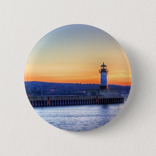 Nordpier und Leuchtturm Button (Vorderseite)
