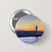 Nordpier und Leuchtturm Button (Vorne & Hinten)
